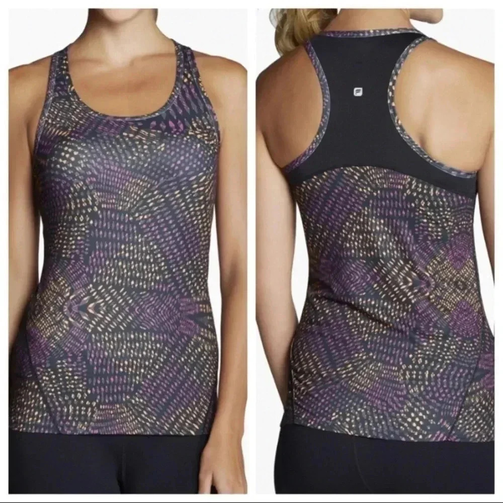 FABLETICS Leon Racerback Abstract Print Tank‎ Top Small - Picture 2 of 7